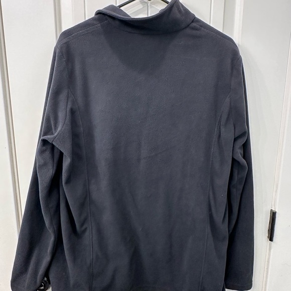 Lands' End Men's Classic Fleece Black Lightweight Jacket LT - Picture 2 of 3